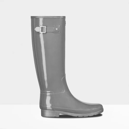 Hunter Refined Slim Fit Gloss Tall Rain Boots For Womens - NZ V6082